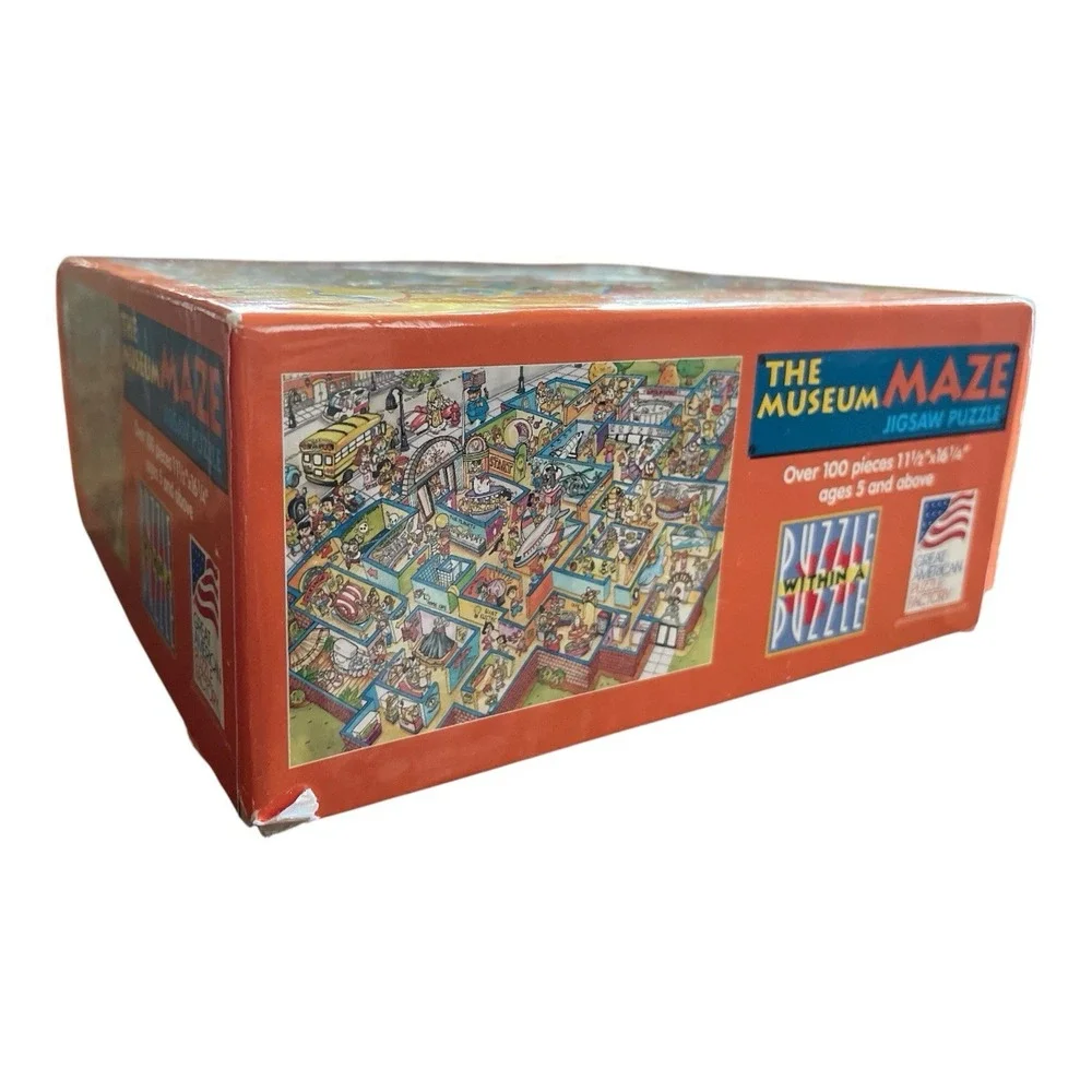 2 Puzzles Treasure Hunt Museum Maze Complete Jigsaw Great American Pc 100-150